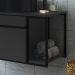 Gabinete Suspenso Para Banheiro 1 PT Basc P1019 Preto Grafite PP