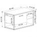Gabinete Suspenso Para Cuba Banheiro 1 PT Basc P1007 Preto Grafite PP