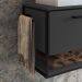 Gabinete Suspenso Para Cuba Banheiro 1 PT Basc P1007 Preto Grafite PP