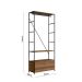 Guarda-Roupa Closet Modulado Steel Wood 2 Portas Noce Oro e Preto