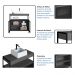 Kit Gabinete e Cuba Para Banheiro P1038C Grafite PP Milani Store