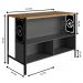 Mesa Bancada Ilha Gourmet 127cm P1034 Grafite Mell PP Milani Store