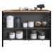 Mesa Bancada Ilha Gourmet 127cm P1034 Grafite Mell PP Milani Store