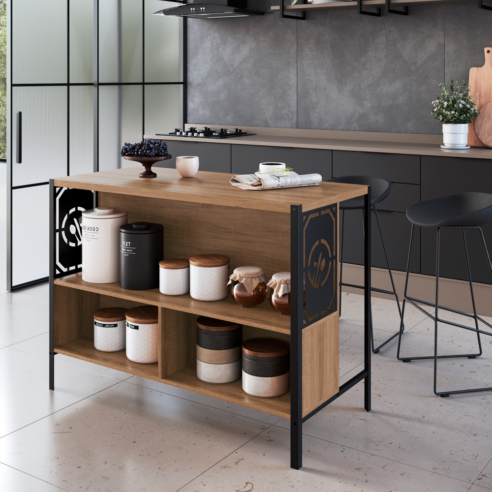 Mesa Bancada Ilha Gourmet 127cm P1034 Mell PP Milani Store