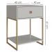 Mesa De Cabeceira Estilo Industrial 01 Gvt P1026 Arenas Dourado PP