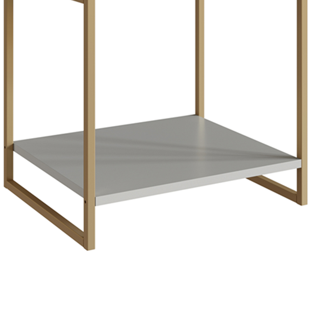 Mesa De Cabeceira Estilo Industrial 01 Gvt P1026 Arenas Dourado PP