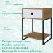 Mesa De Cabeceira Estilo Industrial 01 Gvt P1026 Mell Branco PP