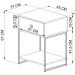 Mesa De Cabeceira Estilo Industrial 01 Gvt P1026 Mell Branco PP