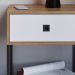 Mesa De Cabeceira Estilo Industrial 01 Gvt P1026 Mell Branco PP
