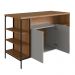 Mesa Ilha Gourmet 131 cm 2 Portas P1035 Arenas Mell PP Milani Store