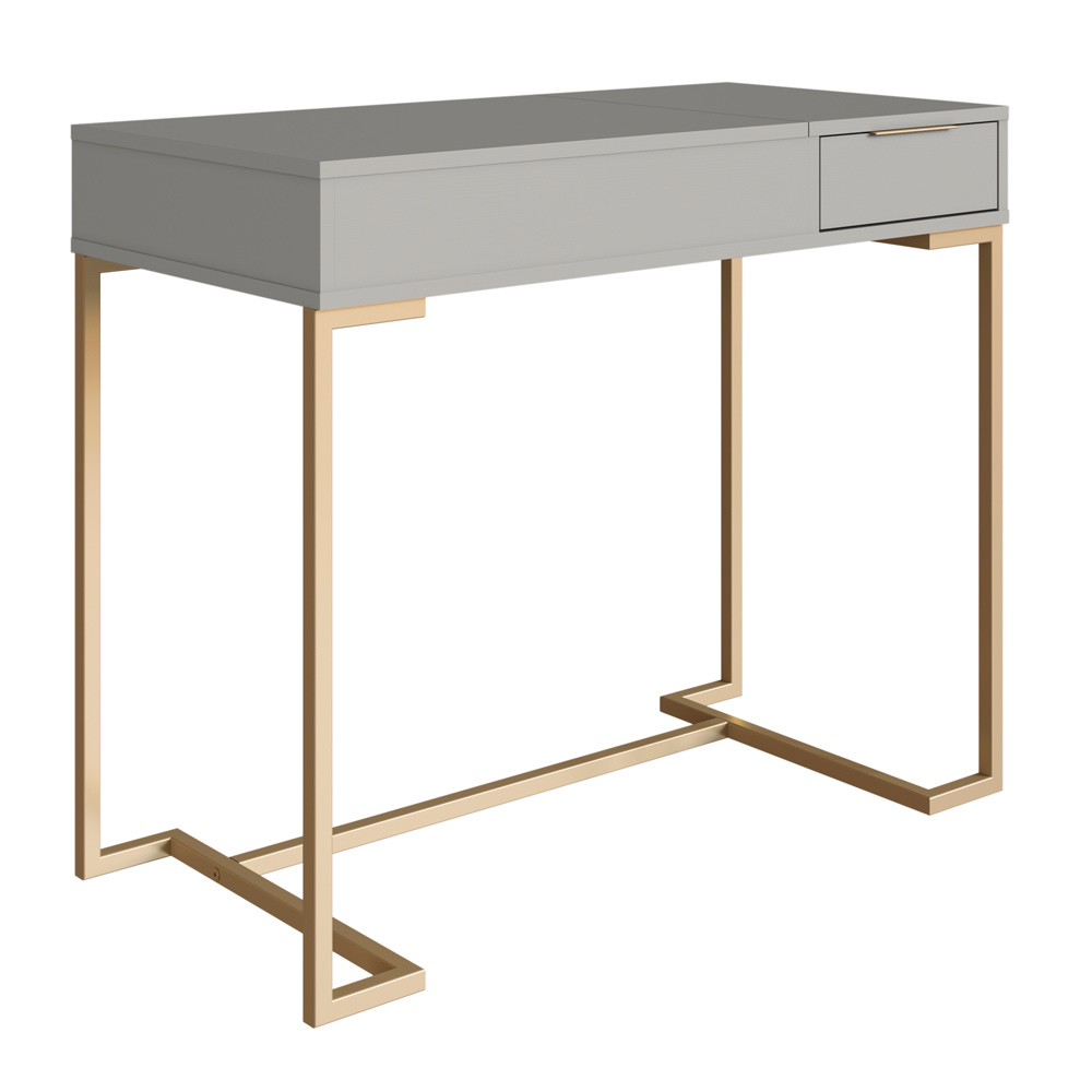 Penteadeira 91 cm Com Espelho Basculante 1 GV P1040 Champagne Arenas PP Milani Store