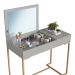 Penteadeira 91 cm Com Espelho Basculante 1 GV P1040 Champagne Arenas PP Milani Store