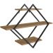 Prateleira Nicho 100X82 Cm Industrial Losango P1020 Preto Mell PP