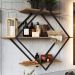 Prateleira Nicho 100X82 Cm Industrial Losango P1020 Preto Mell PP