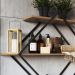 Prateleira Nicho 100X82 Cm Industrial Losango P1020 Preto Mell PP