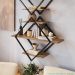 Prateleira Nicho 80X62 Cm Industrial Losango P1018 Preto Mell PP