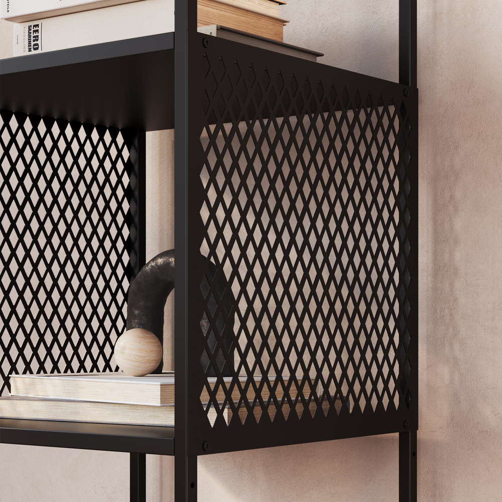 Rack 1 Gaveta Estante Com Prateleira Industrial 17X23 Preto Mell PP