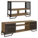 Rack 180 Cm 2 PT Aparador 130 Cm Industrial 27X21 Mell Preto PP