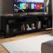 Rack 180 Cm 2 PT Aparador 130 Cm Industrial 27X21 Preto PP