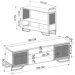 Rack 180 Cm 2 PT Aparador 130 Cm Industrial 27X21 Preto PP