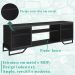 Rack 180 Cm 2 PT Aparador 130 Cm Industrial 27X21 Preto PP