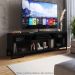 Rack 180 Cm 2 PT Aparador 130 Cm Industrial 27X21 Preto PP
