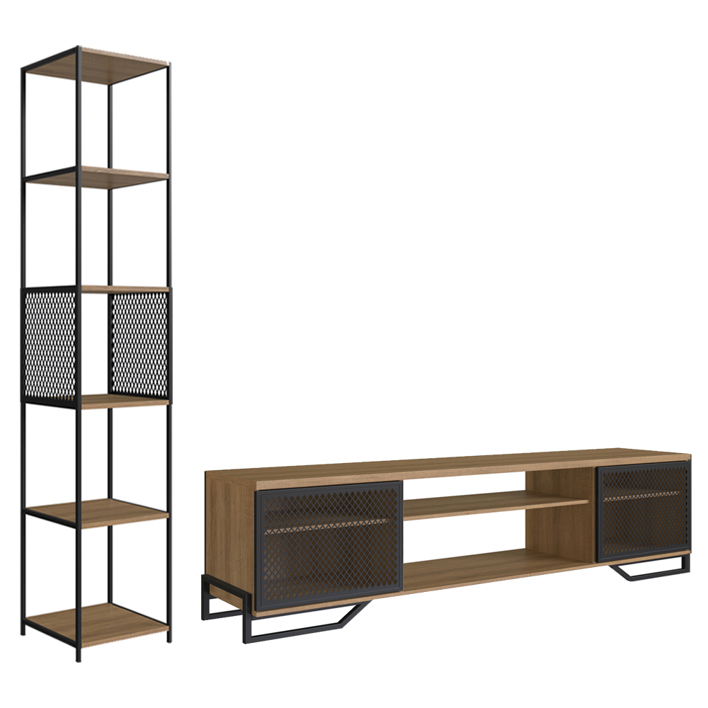 Rack 180 Cm 2 PT Estante Prateleira Industrial 27X23 Mell Preto PP