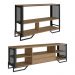 Rack 180 Cm Gaveta Aparador 130 Cm Industrial 17X21 Mell Preto PP