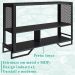 Rack 180 Cm Gaveta Aparador 130 Cm Industrial 17X21 Preto Mell PP