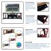 Rack Industrial 160cm Tv 60 com LED P1033 Vermelho Preto PP Milani Store