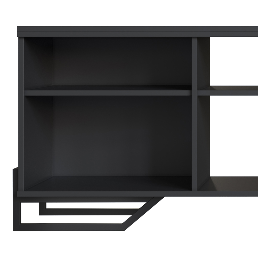 Rack Industrial 180 Cm 2 PT Com Tela Em Metal 1027 Preto PP