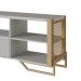 Rack Industrial 180 Cm Gaveta E Tela Em Metal 1017 Arenas Dourado PP
