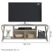 Rack Tv 60 Pol Industrial 160 cm P1033 Arenas Dourado PP