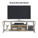 Rack Tv 60 Pol Industrial 160 cm P1033 Arenas Dourado PP
