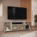 Rack Tv 60 Pol Industrial 160 cm P1033 Arenas Dourado PP