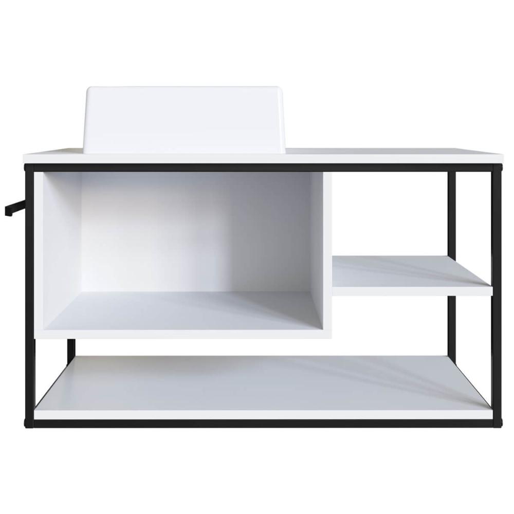 Armário Gabinete Para Banheiro Suspenso 80x41x46cm Branco P1007 Basculante