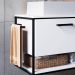 Armário Gabinete Para Banheiro Suspenso 80x41x46cm Branco P1007 Basculante