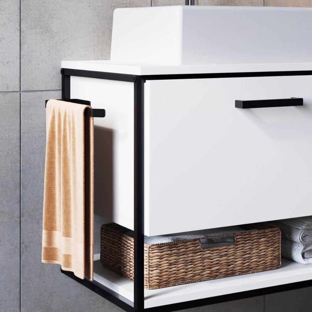 Armário Gabinete Para Banheiro Suspenso 80x41x46cm Branco P1007 Basculante