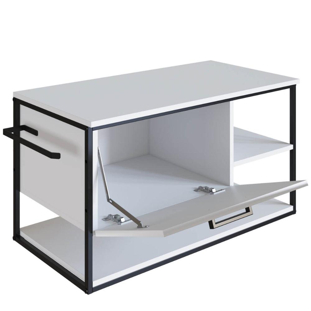 Armário Gabinete Para Banheiro Suspenso 80x41x46cm Branco P1007 Basculante