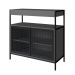 Armário Gabinete para Banheiro Industrial com Portas de Metal sem Cuba Grafite