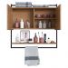 Armario Espelheira 80 cm Com Toalheiro P1043 Mell PP Milani Store