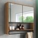 Armario Espelheira Suspenso 80 cm 2 Portas e Toalheiro P1041 Mell PP Milani Store