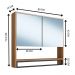 Armario Espelheira Suspenso 80 cm 2 Portas e Toalheiro P1041 Mell PP Milani Store
