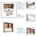 Armario Espelheira Suspenso 80 cm 2 Portas e Toalheiro P1041 Mell PP Milani Store