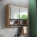 Armario Espelheira Suspenso 80 cm 2 Portas e Toalheiro P1041 Mell PP Milani Store