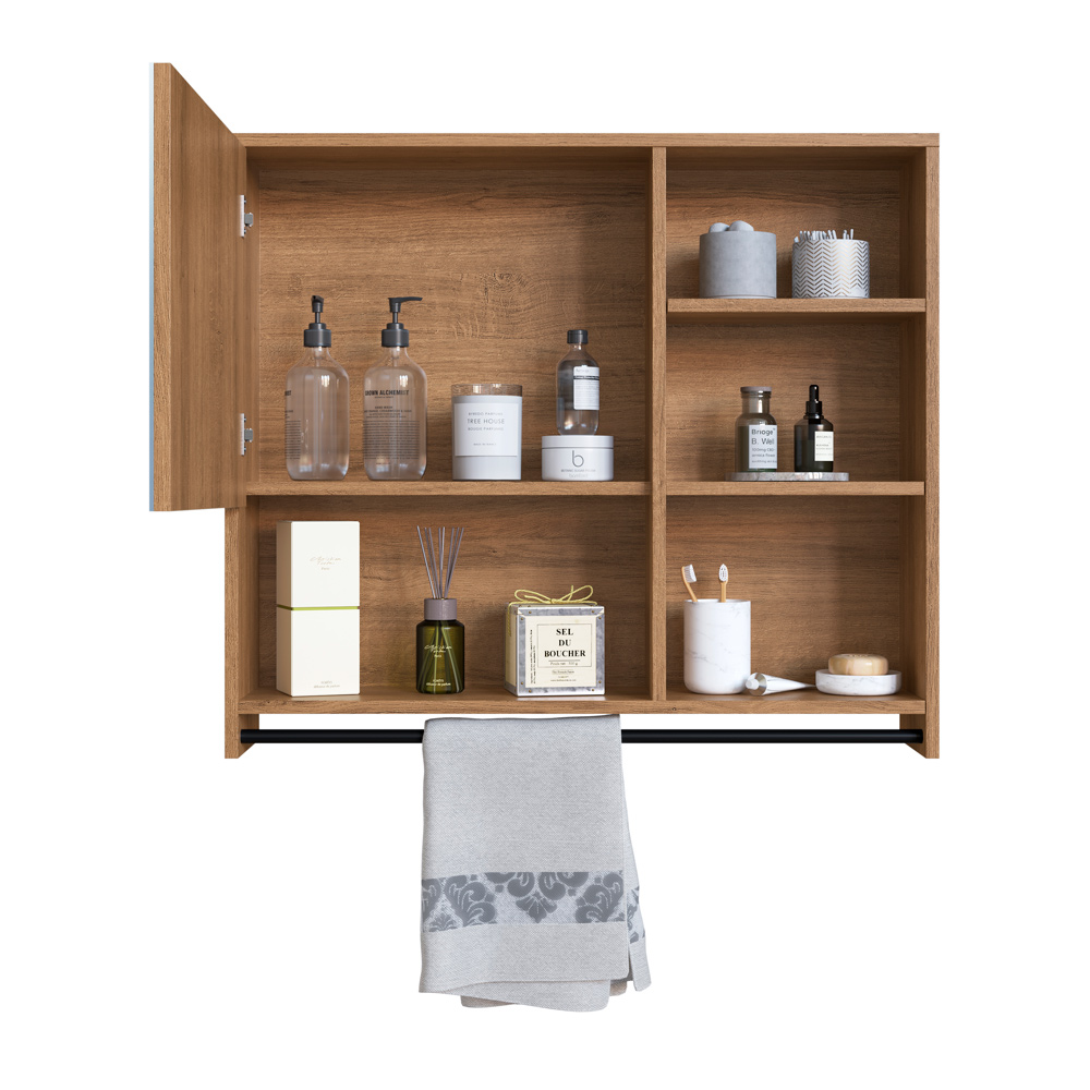Armario Espelheira Suspenso 80cm 1 Porta P1042 Mell PP Milani Store