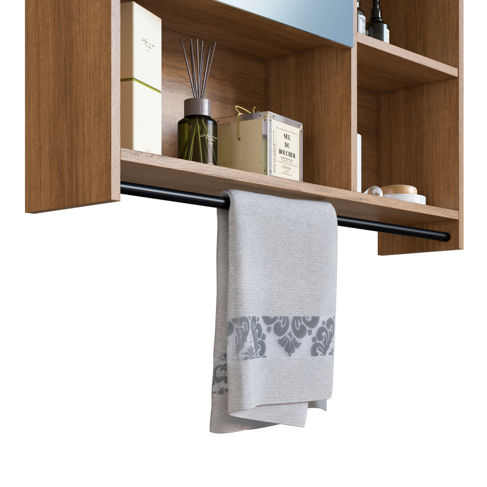 Armario Espelheira Suspenso 80cm 1 Porta P1042 Mell PP Milani Store