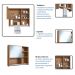 Armario Espelheira Suspenso 80cm 1 Porta P1042 Mell PP Milani Store