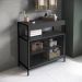 Armario Gabinete Industrial Banheiro P1038 Grafite PP Milani Store