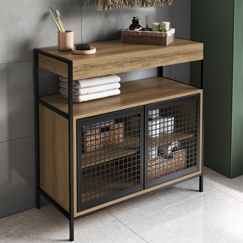 Armario Gabinete Industrial Banheiro P1038 Mel PP Milani Store